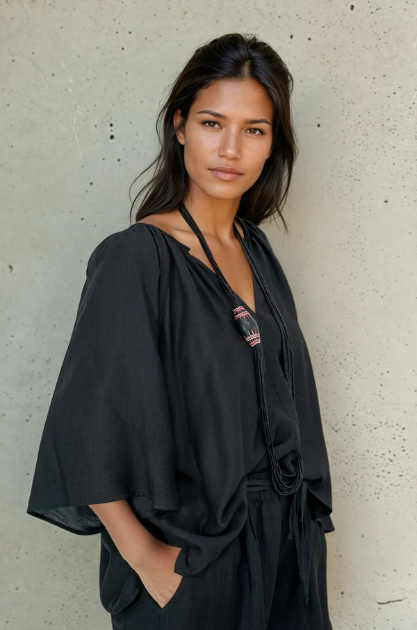 Black Lazie Top