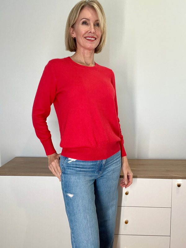 Classic Knit in Orange-Red